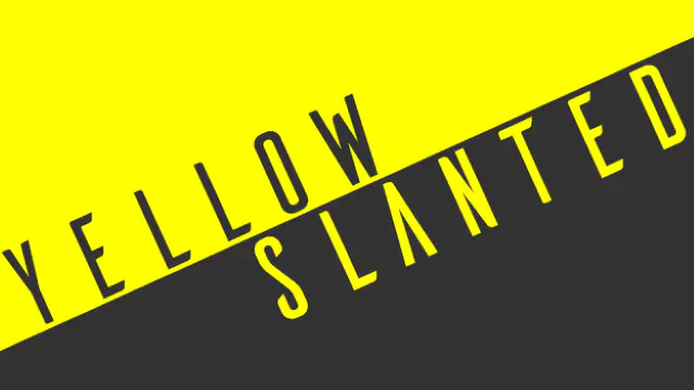Yellow Slanted