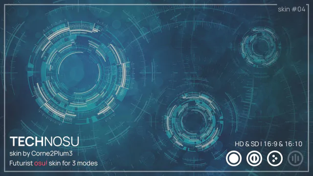 Technosu : Futurist osu! skin