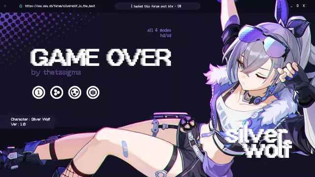 GAME OVER - A Silver Wolf osu! skin