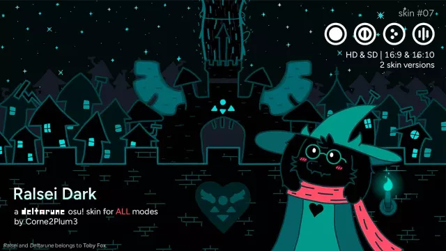 Ralsei Dark - A cute Deltarune themed skin